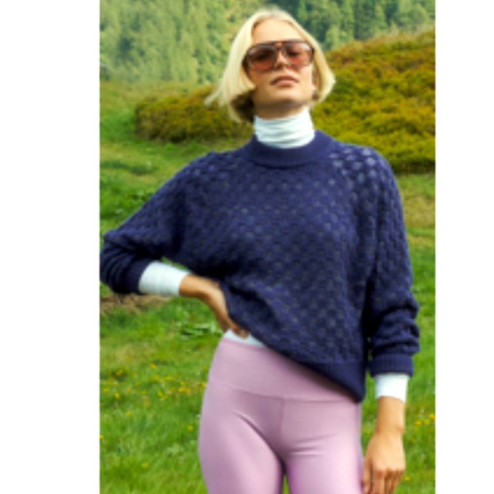 Moon River Purple Check Sweater